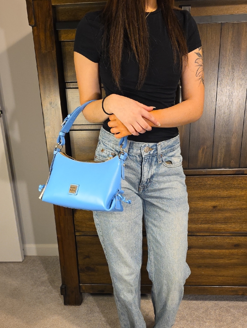 Dooney & Bourke Sky Blue Shoulder Bag - Picture 9 of 10